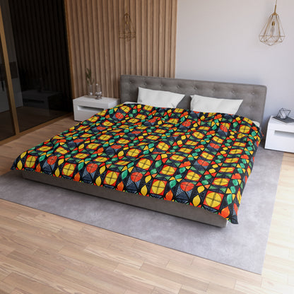 Candlelight Burst Microfiber Duvet Cover