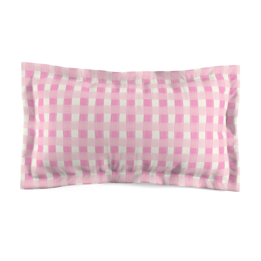 Dreamy Rose Gingham Pillow Sham