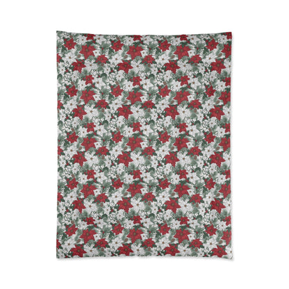 Winter Poinsettia Garden Comforter