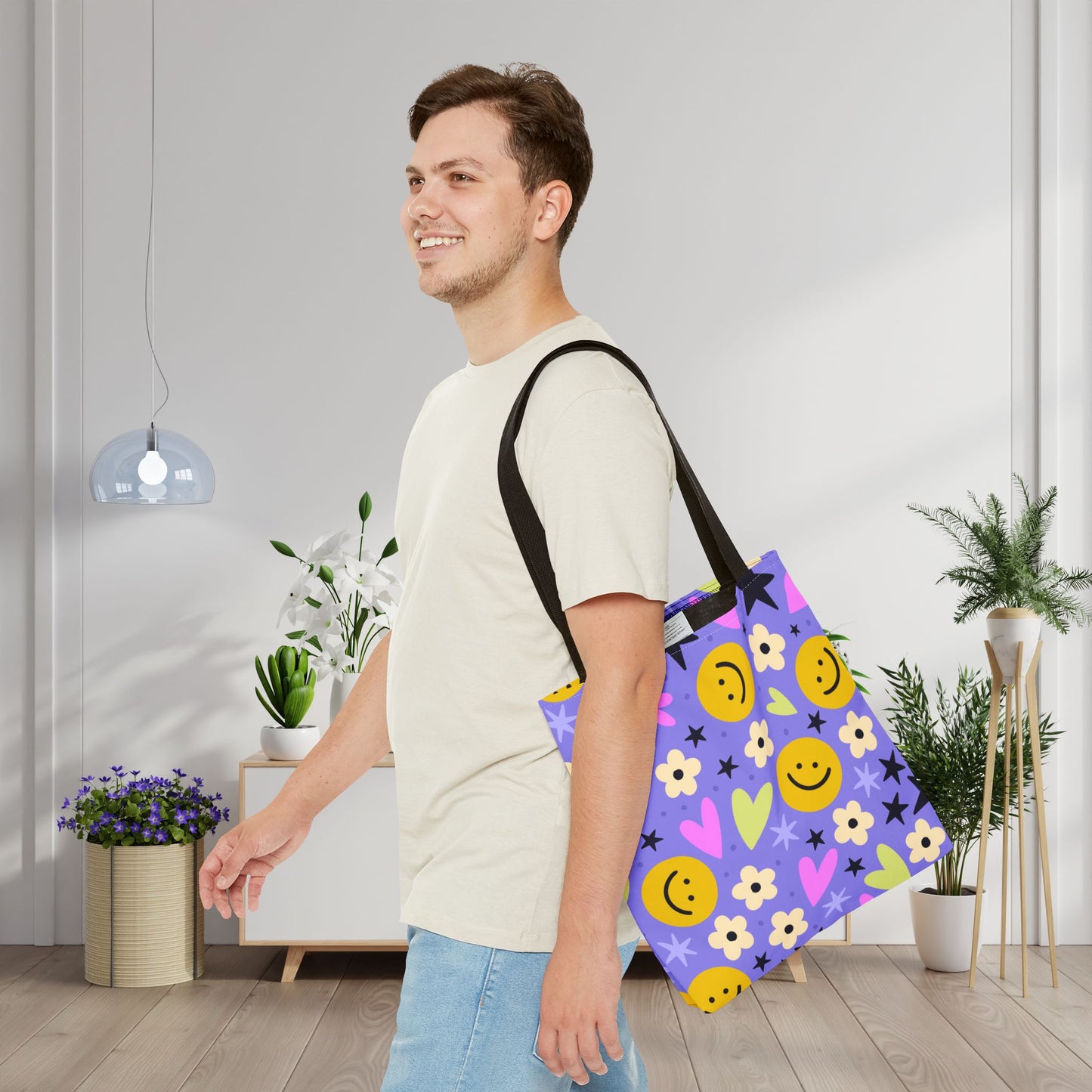 Happy Little Things Canvas Tote Bag