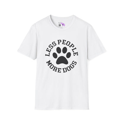 Less People More Dogs Adult T-shirt
