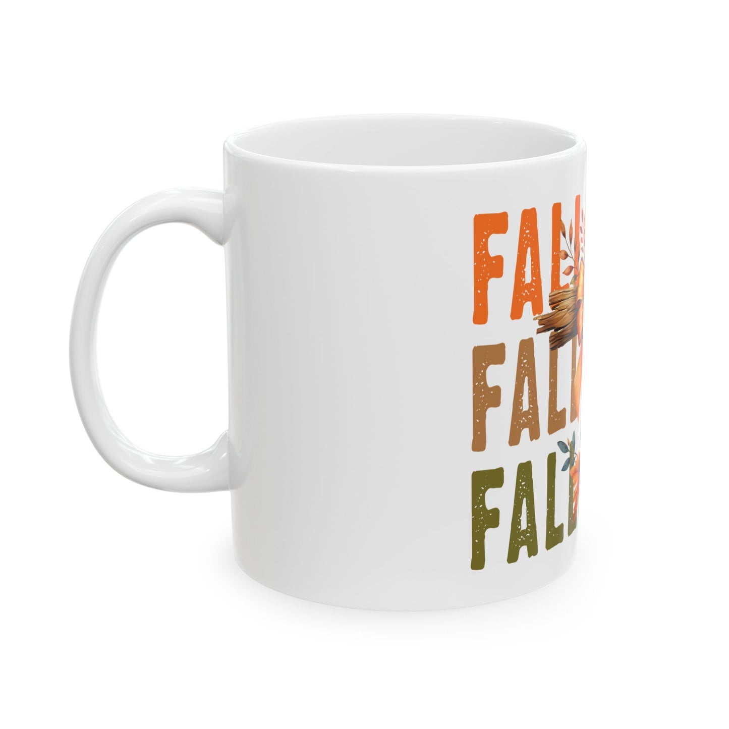 Fall Vibes Cross Ceramic Mug, (11oz, 15oz)