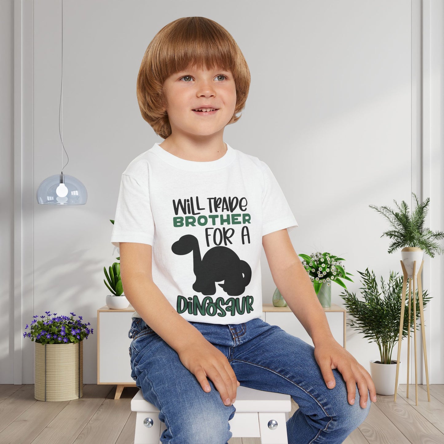 Will Trade Brother For A Dinosaur Heavy Cotton™ Toddler T-shirt