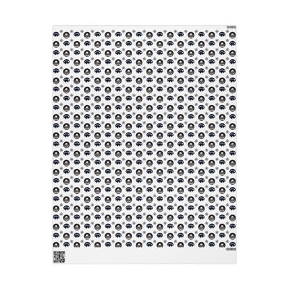 Round Christmas Nights Silhouette Wrapping Paper