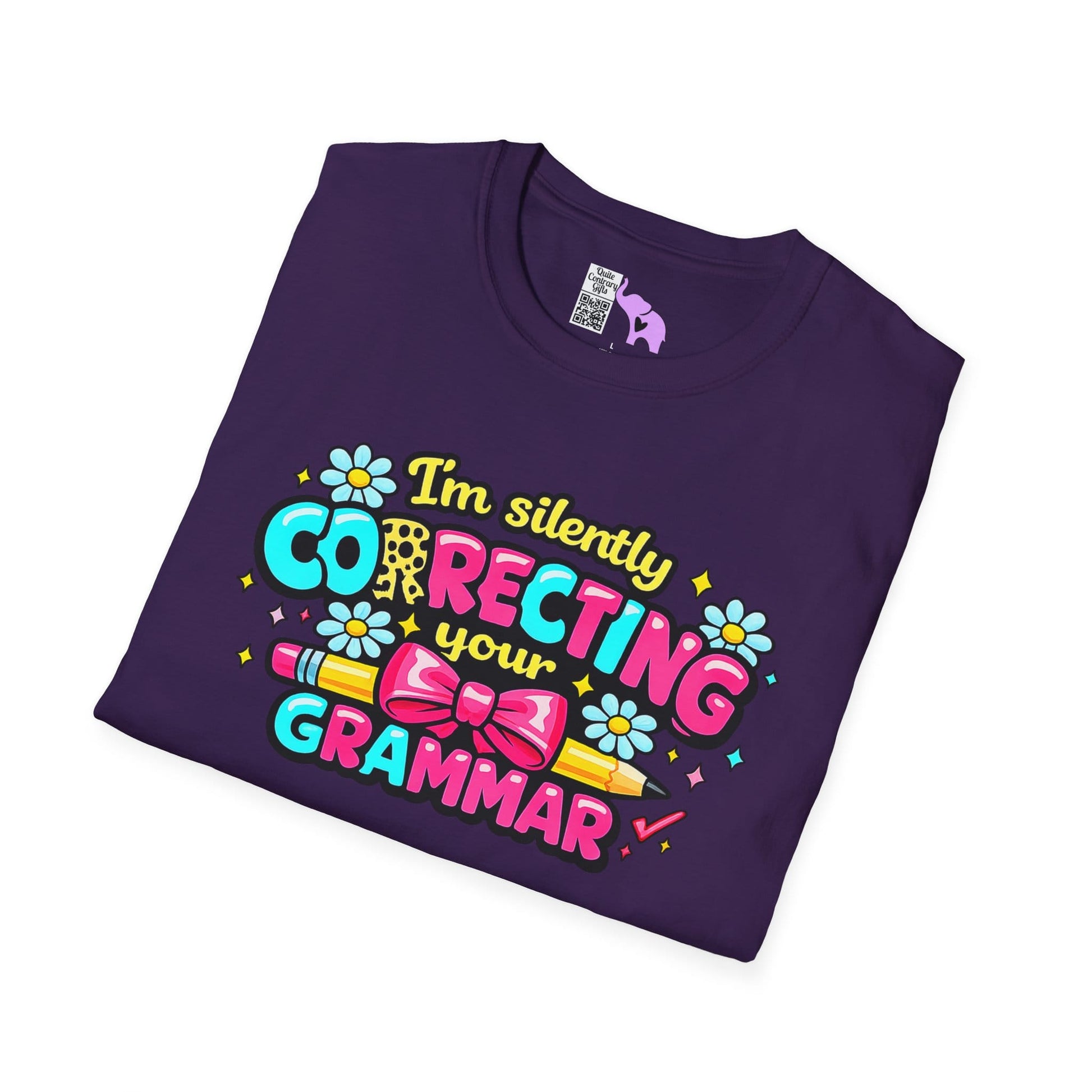 I'm Silently Correcting Your Grammar (Colorful) Adult T-shirt