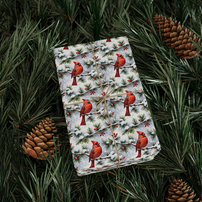 Cardinal Winter Elegance Wrapping Paper