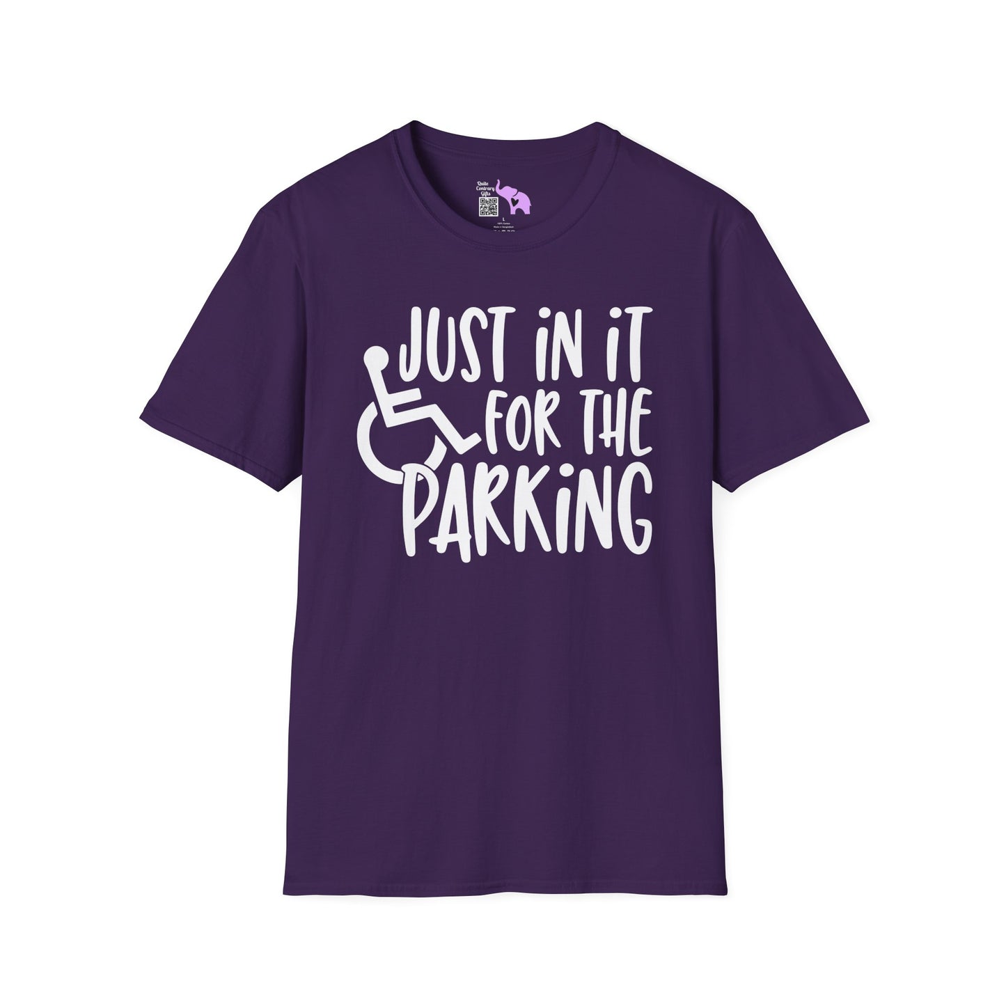 Just In It For The Parking (Wheelchair User) Adult T-shirt