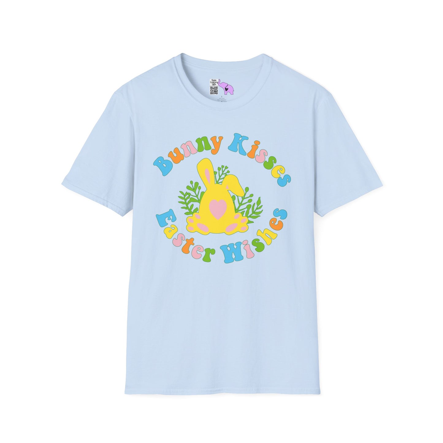 Bunny Kisses Easter Wishes Adult T-shirt