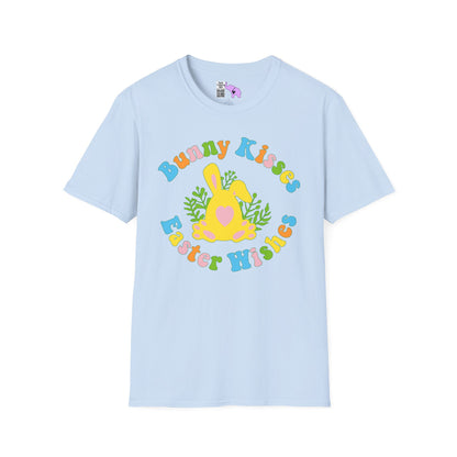 Bunny Kisses Easter Wishes Adult T-shirt