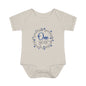 Blue Milestone Wreath Onesie-One Year