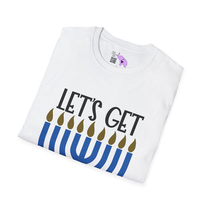 Lets Get Lit Menorah Adult T-shirt