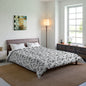 Black & White Five Petal Floral Comforter