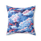Azure Kumo Flow Throw Pillow