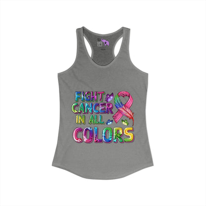 Fight Cancer In All Colors 8 Women's Ideal Racerback Tank
