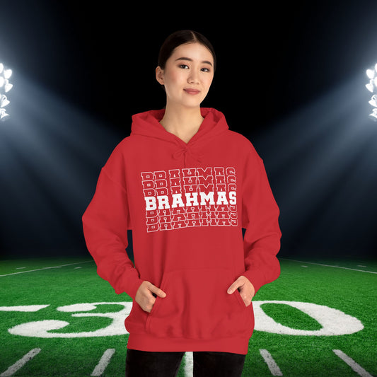 Brahmas (Stacked) Adult Heavy Blend™ Hooded Sweatshirt