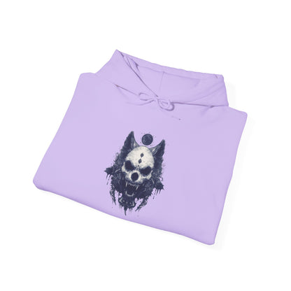 Creepy Skull Wolf Heavy Blend™ Hooded Sweatshirt