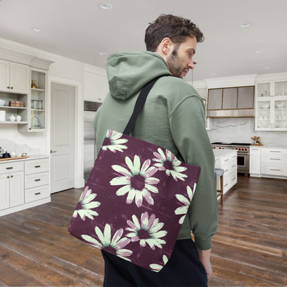 Purple Tide Petals Canvas Tote Bag
