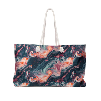 Pink Venom Marble Weekender Bag