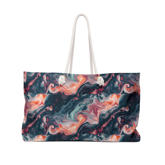 Pink Venom Marble Weekender Bag