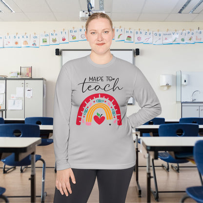 Made to Teach Rainbow Adult Long Sleeve Tee
