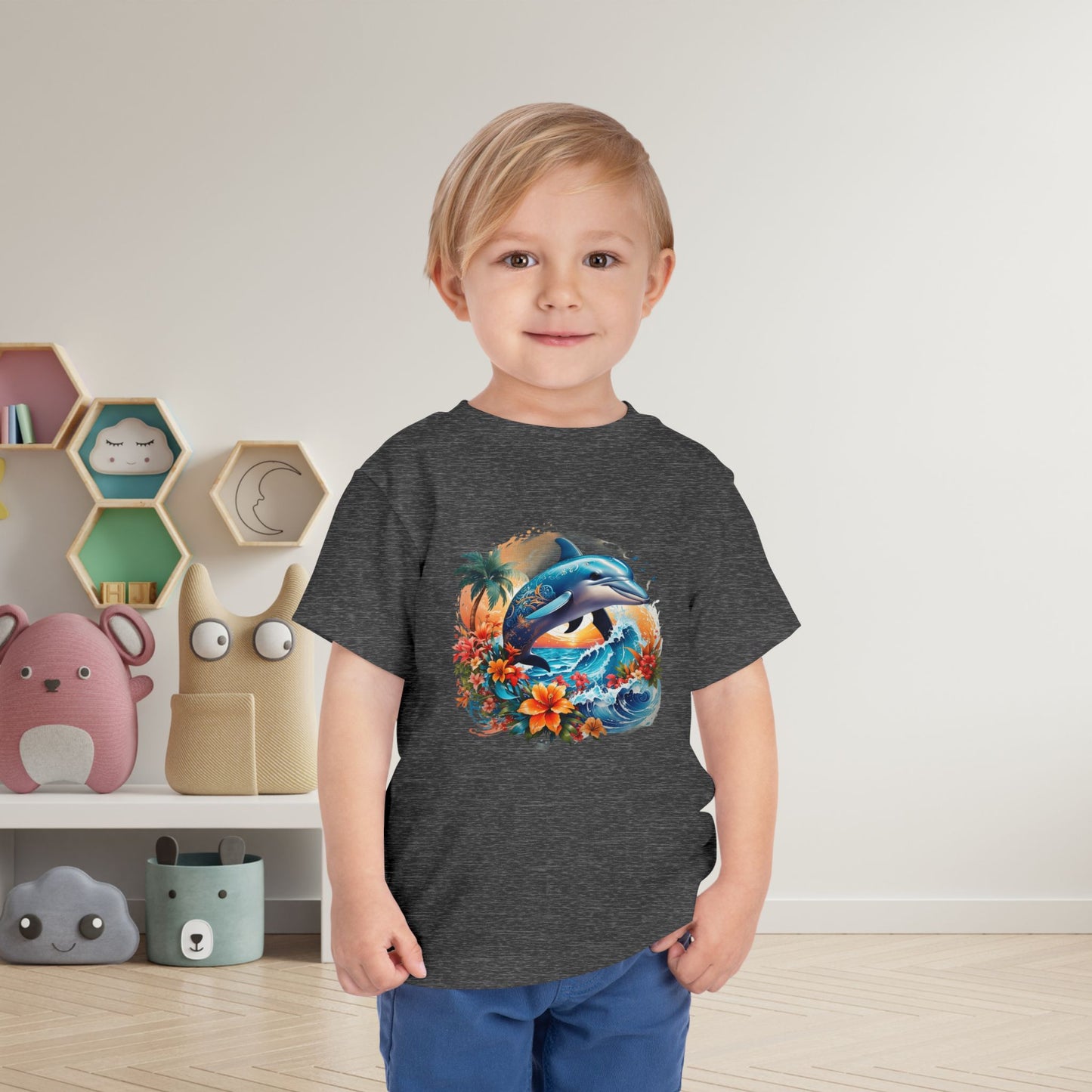 Tropical Dolphin Toddler Tee