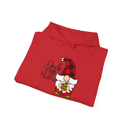 Deck the Halls Plaid Gnome Adult Heavy Blend™ Hoodie