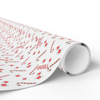 Candy Cane Christmas Custom Wrapping Paper (Todd)