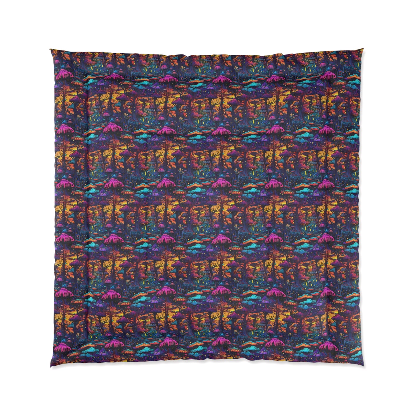 Psychedelic Spore Forest Comforter