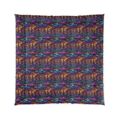Psychedelic Spore Forest Comforter