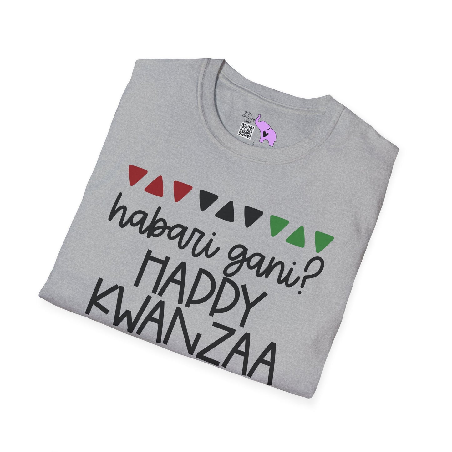 Habari Gani? Happy Kwanzaa Adult T-shirt