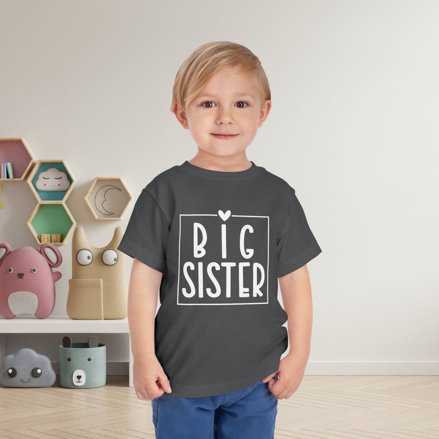 Big Sister (Heart/Box) Toddler Tee