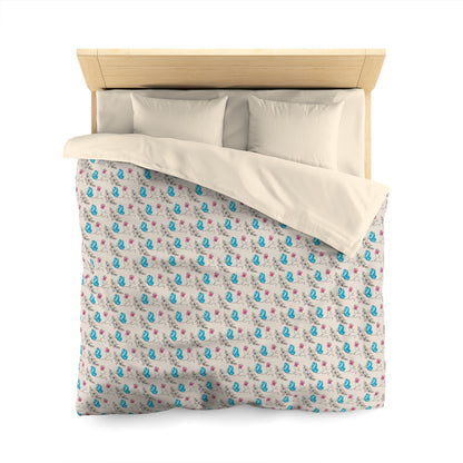 Butterfly Doodles Microfiber Duvet Cover