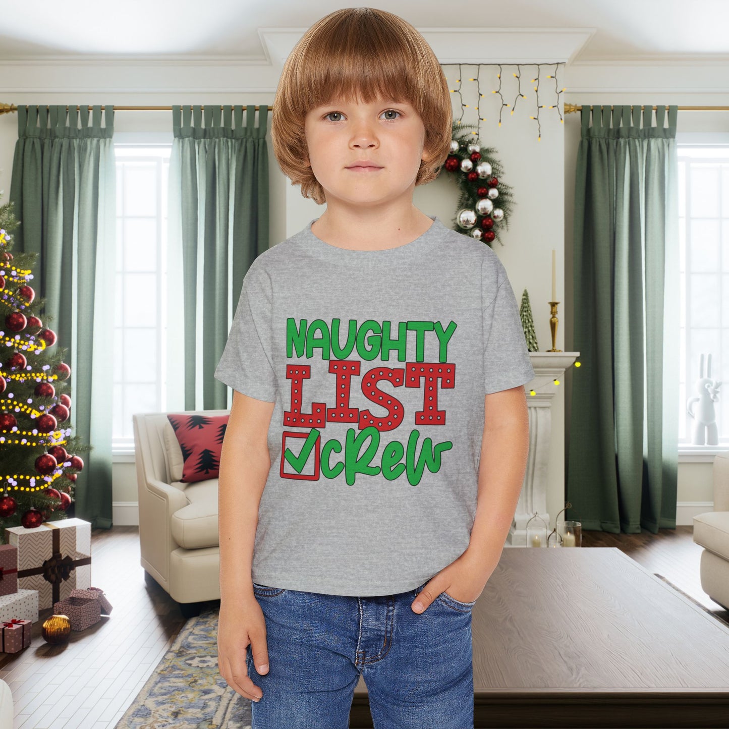 Naughty List Crew Heavy Cotton™ Toddler T-shirt