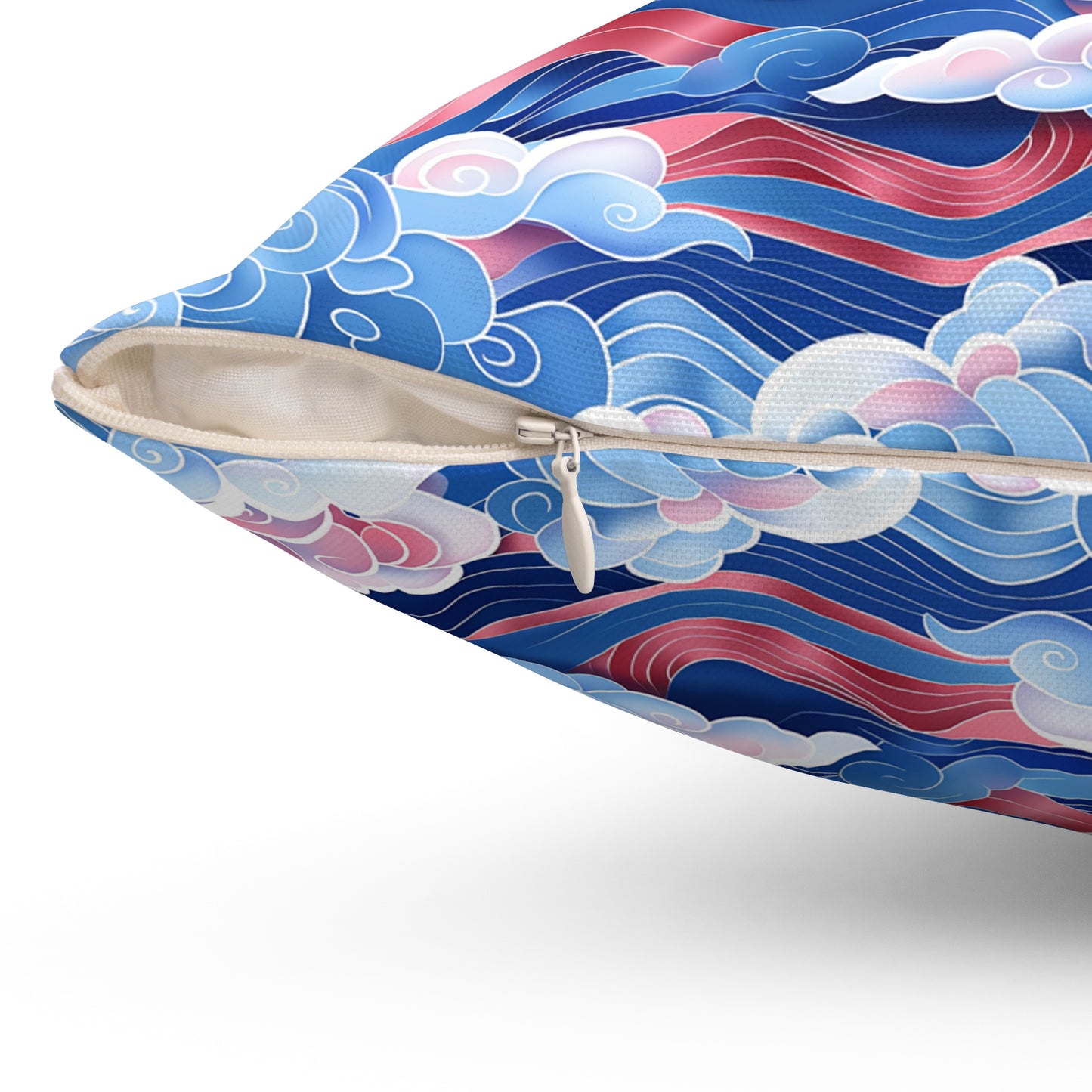 Azure Kumo Flow Throw Pillow