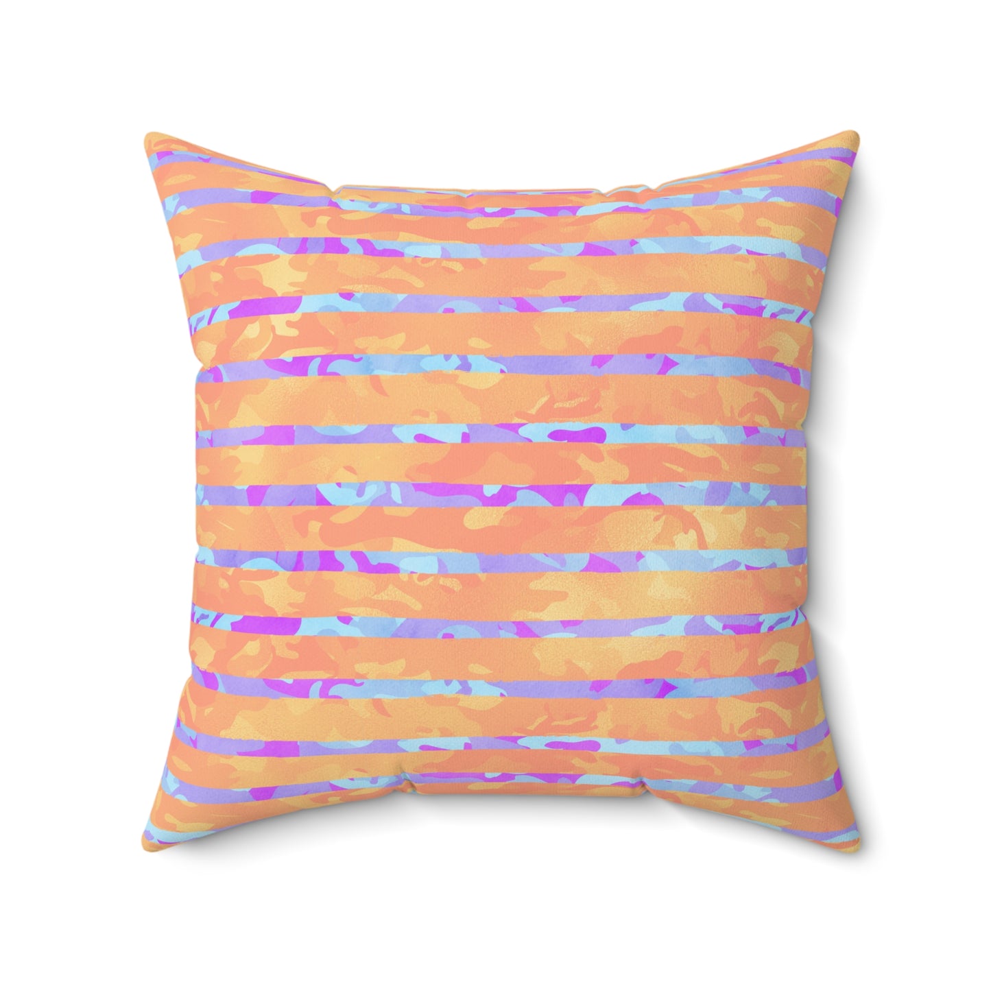 Split Spectrum Camo Throw Pillow