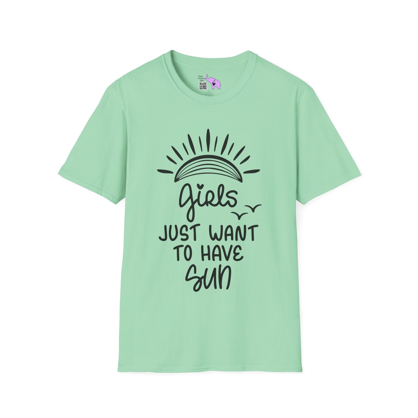Girls Just Wanna Have Sun Adult T-shirt