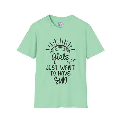 Girls Just Wanna Have Sun Adult T-shirt