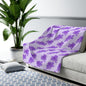 Royal Orchid Peonies Fleece Blanket