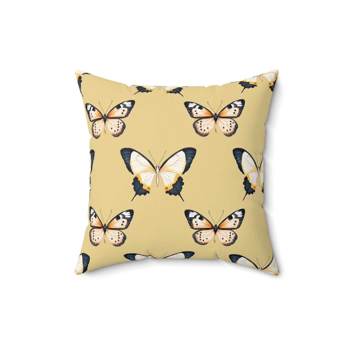 Golden Flutter Throw Pillow