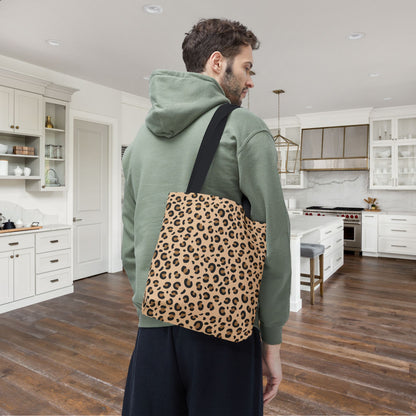 Cheetah Print Canvas Tote Bag