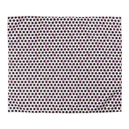 Pink Soccer Fever Microfiber Duvet Cover