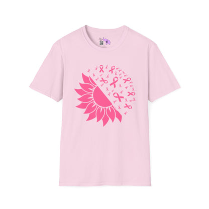 Sunflower & Butterflies Breast Cancer Awareness Adult T-shirt