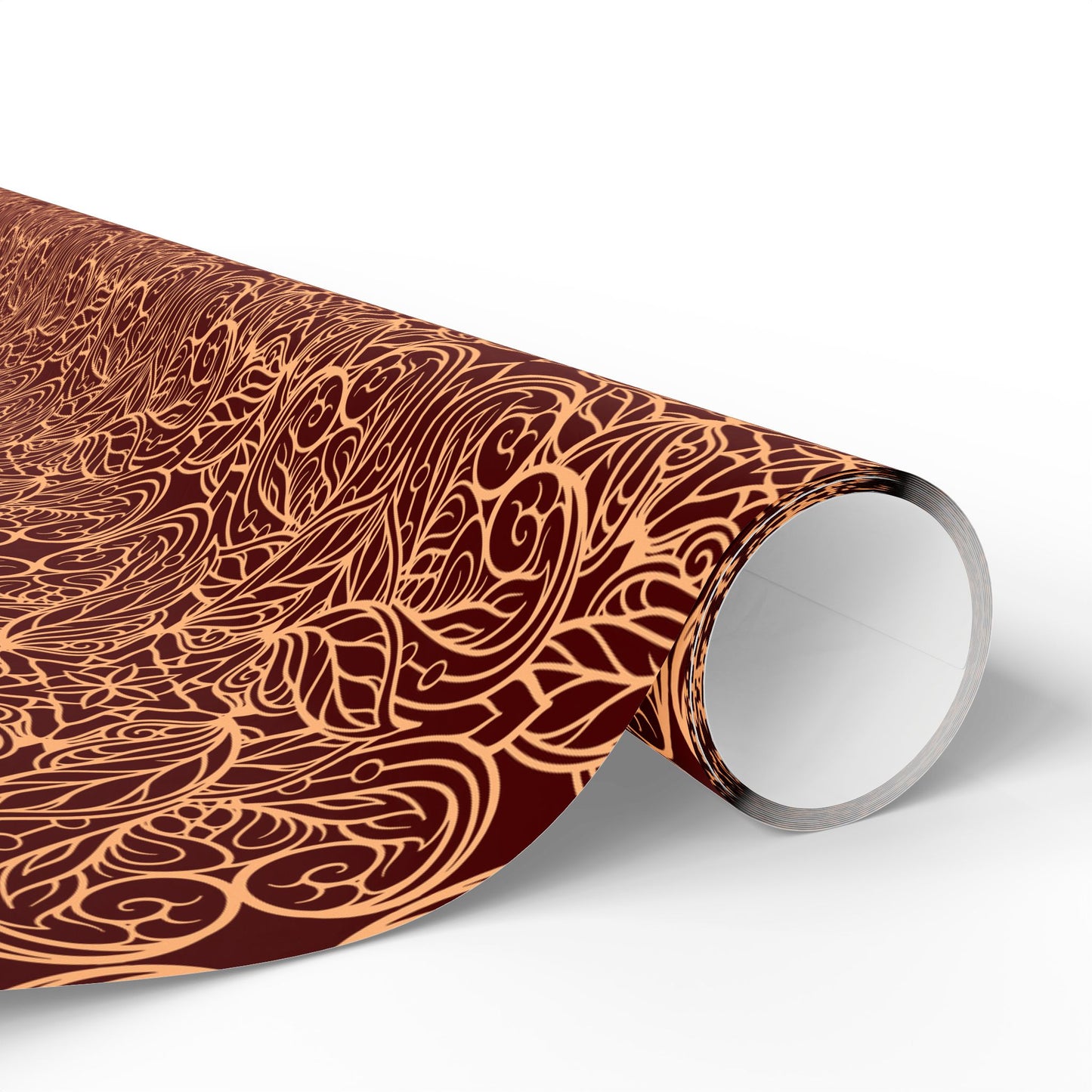 Golden Crimson Mandala Wrapping Paper