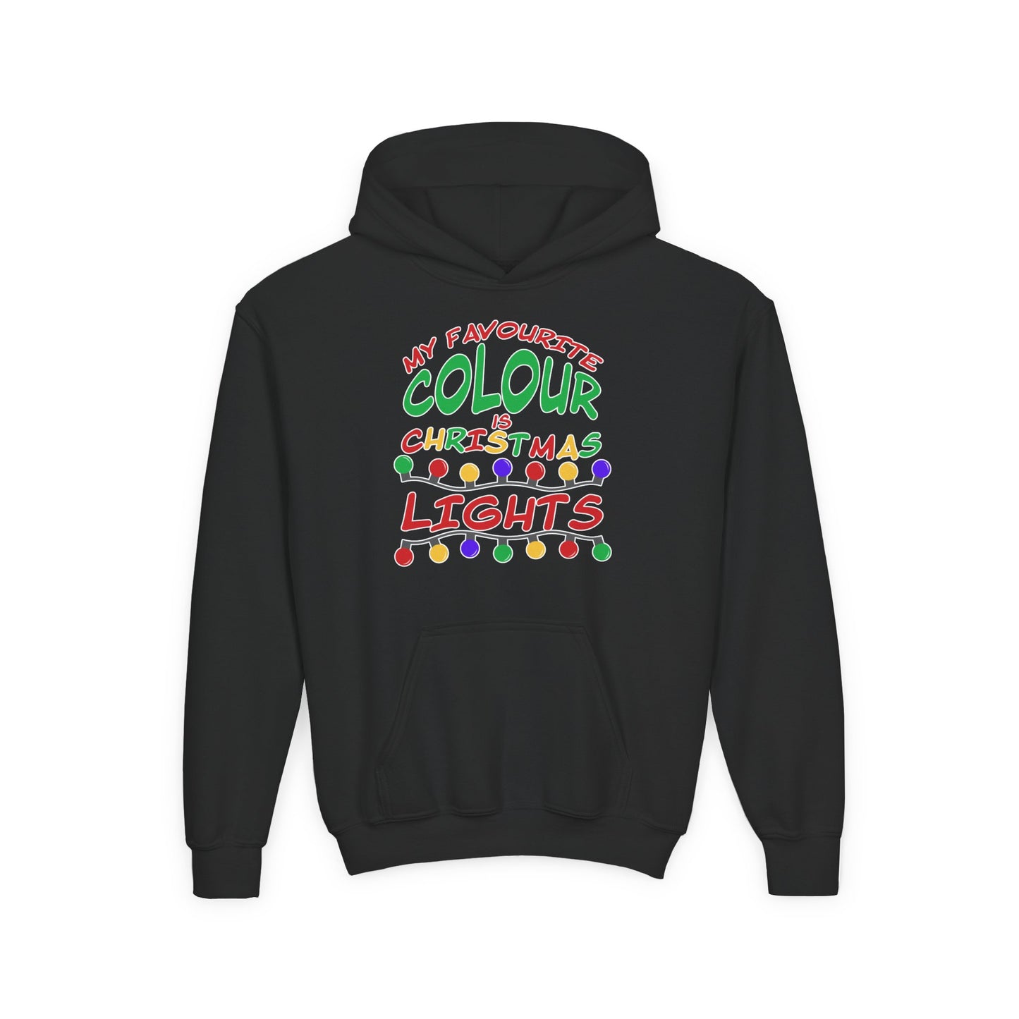 My Favourite Colour Is Christmas Lights Youth Hoodie