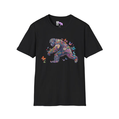 Flowers & Butterflies Bigfoot Adult T-shirt