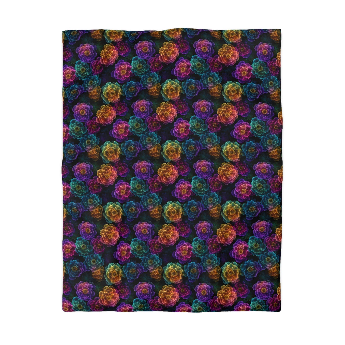 Neon Whisper Blooms Duvet Bedding Set