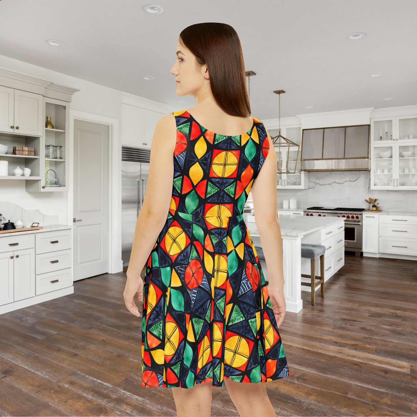 Candlelight Burst Women's Skater Dress