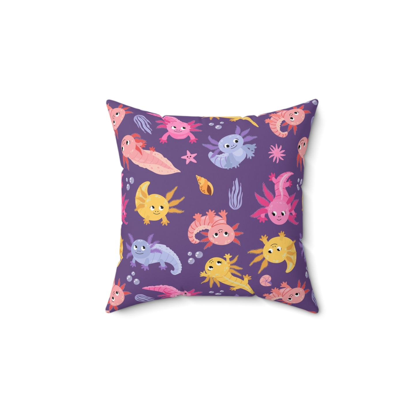 Axolotl Adventures Throw Pillow