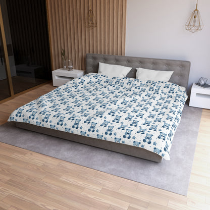 Blue Bear Hugs Microfiber Duvet Cover