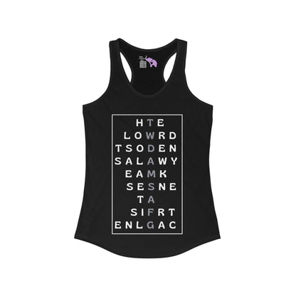 The World Doesn't Always Make Sense At First Glance Women's Ideal Racerback Tank